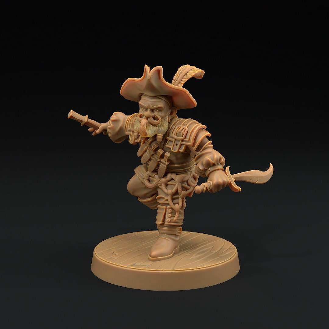 Flint Stonetoe, Dwarven Trapper | Hunt for The Last Sea Angel | Dragon Trappers Lodge | UNPAINTED Miniature in Resin