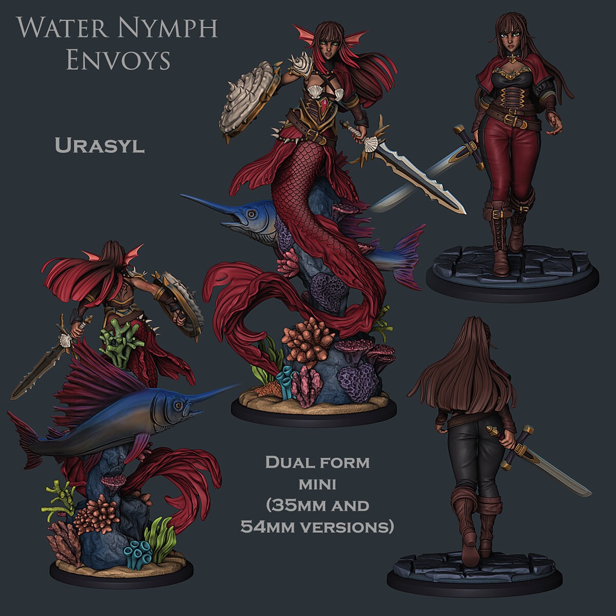 Urasyl, Shapeshifting Mermaid Infiltrator | Ronin Arts Workshop | UNPAINTED Miniature in Resin
