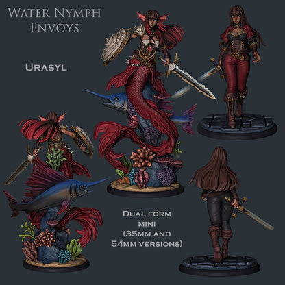 Urasyl, Shapeshifting Mermaid Infiltrator | Ronin Arts Workshop | UNPAINTED Miniature in Resin