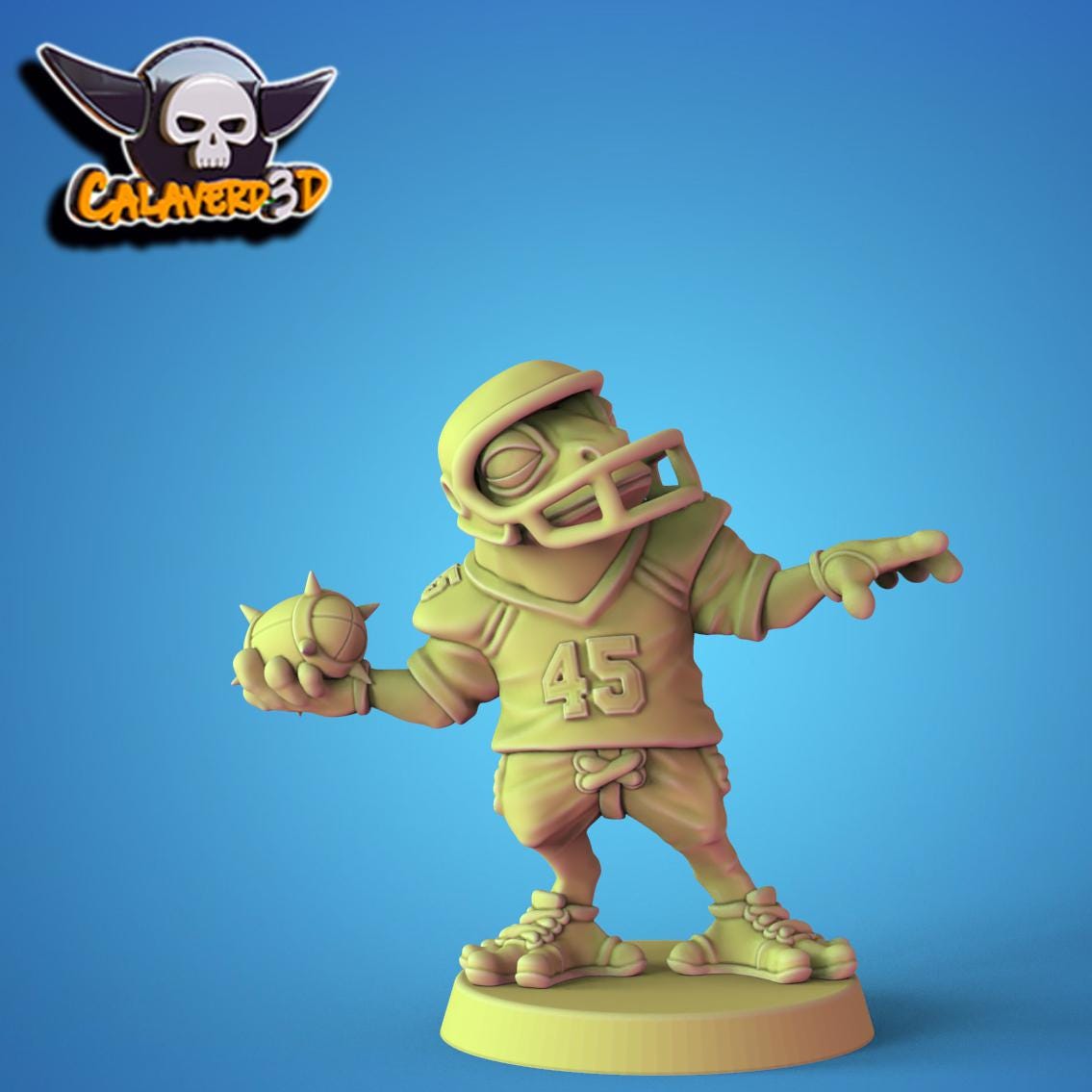 NFFL (National Frog Football League) Fantasy Football Team | Calaverd3D | UNPAINTED Miniature in Resin