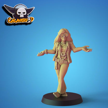 Flower Power Elf Fantasy Football Team | Calaverd3D | UNPAINTED Miniature in Resin
