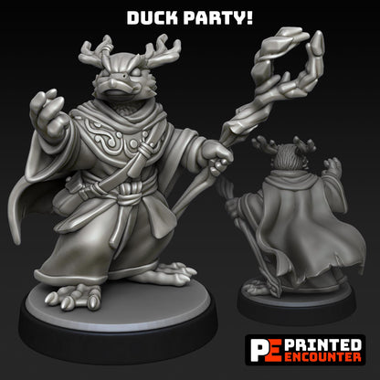 Duck Party (10 characters) | Printed Encounter | UNPAINTED Miniature in Resin