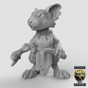 Mousle Rangers with Daggers  (Set of 3)| Duncan Shadow | UNPAINTED Miniature in Resin