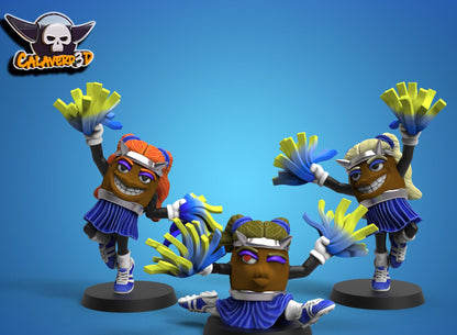 Dimension C-168 Fantasy Football Team (+ Cheerleaders) | Calaverd3D | UNPAINTED Miniature in Resin