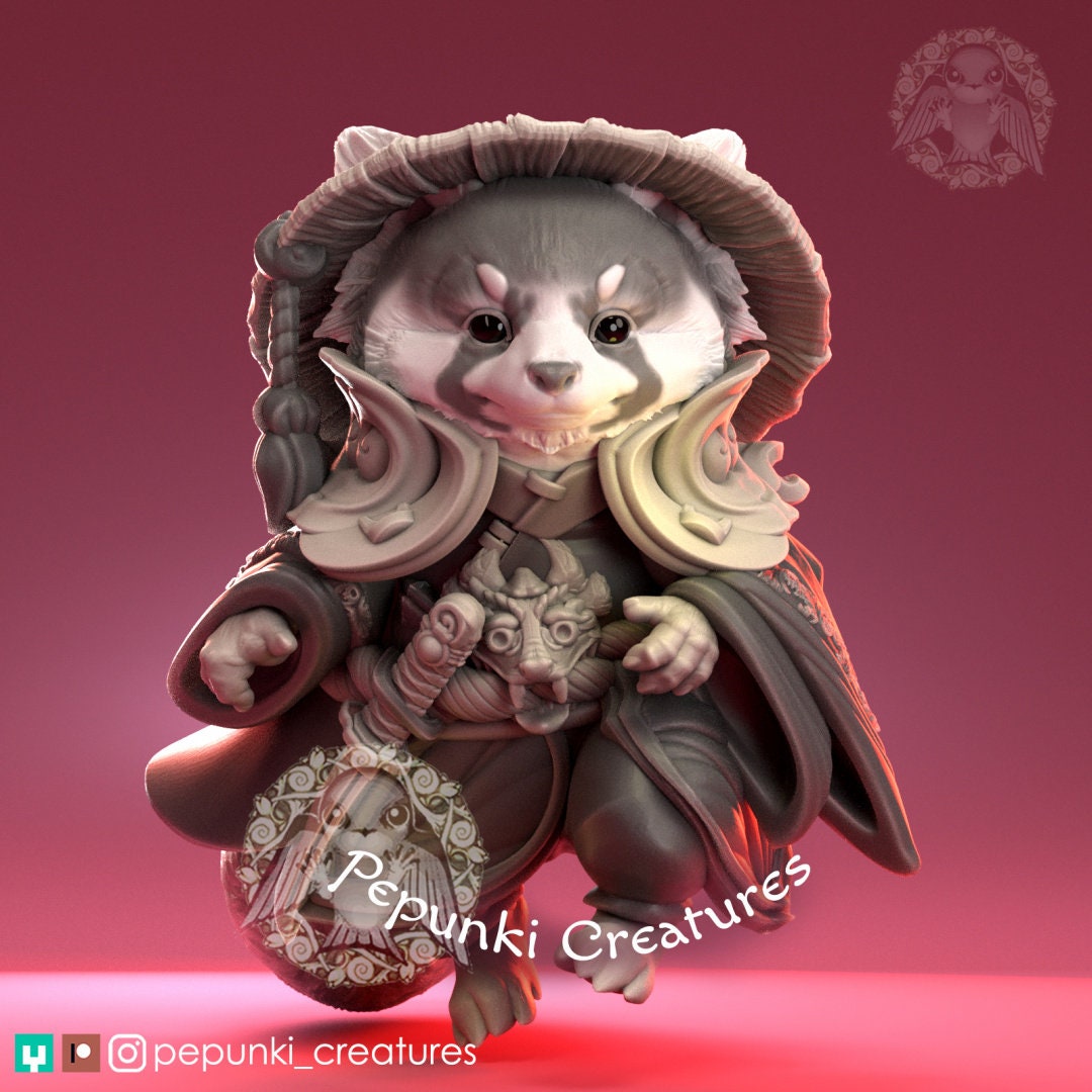 Red Panda | Pepunki Creatures | UNPAINTED Miniature in Resin ...