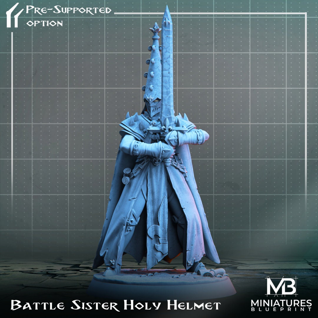 Battle Sisters (4 versions) | Miniatures Blueprint | UNPAINTED Miniature in Resin