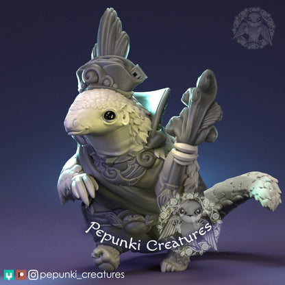 Pangolin Sorcere | Pepunki Creatures | UNPAINTED Miniature in Resin