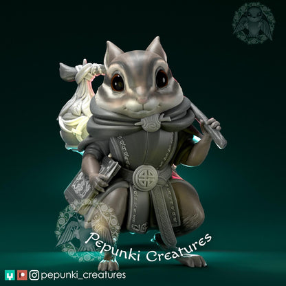 Chipmunk Ranger | Pepunki Creatures | UNPAINTED Miniature in Resin