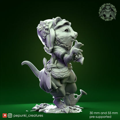 Quokka Garden Keeper (2 poses) | Pepunki Creatures | UNPAINTED Miniature in Resin