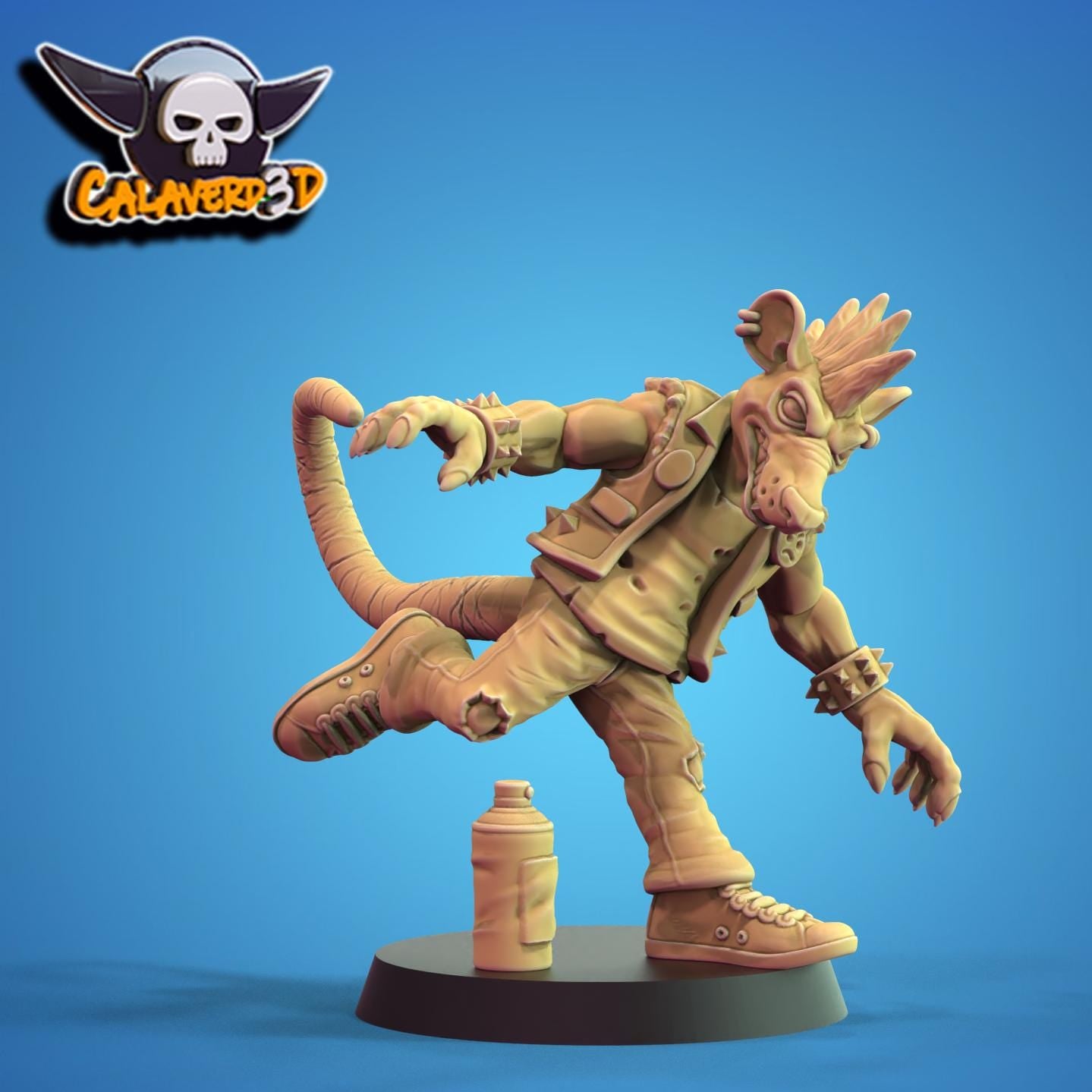 Punk Rats Fantasy Football Team | Calaverd3D | UNPAINTED Miniature in Resin