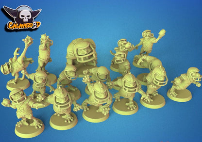 NFFL (National Frog Football League) Fantasy Football Team | Calaverd3D | UNPAINTED Miniature in Resin