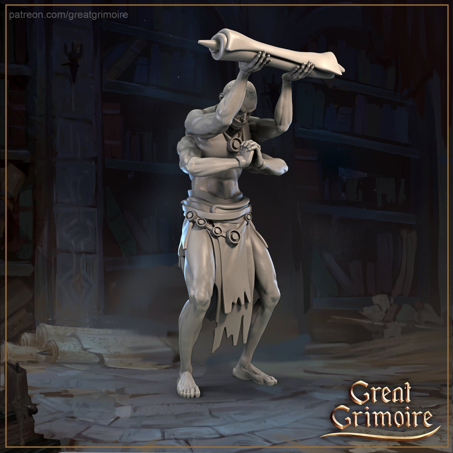 Keepers of the Secret Sand Library (3 versions) | Great Grimoire | UNPAINTED Miniature in Resin