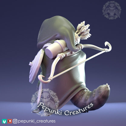 Raccoon Rogue | Pepunki Creatures | UNPAINTED Miniature in Resin