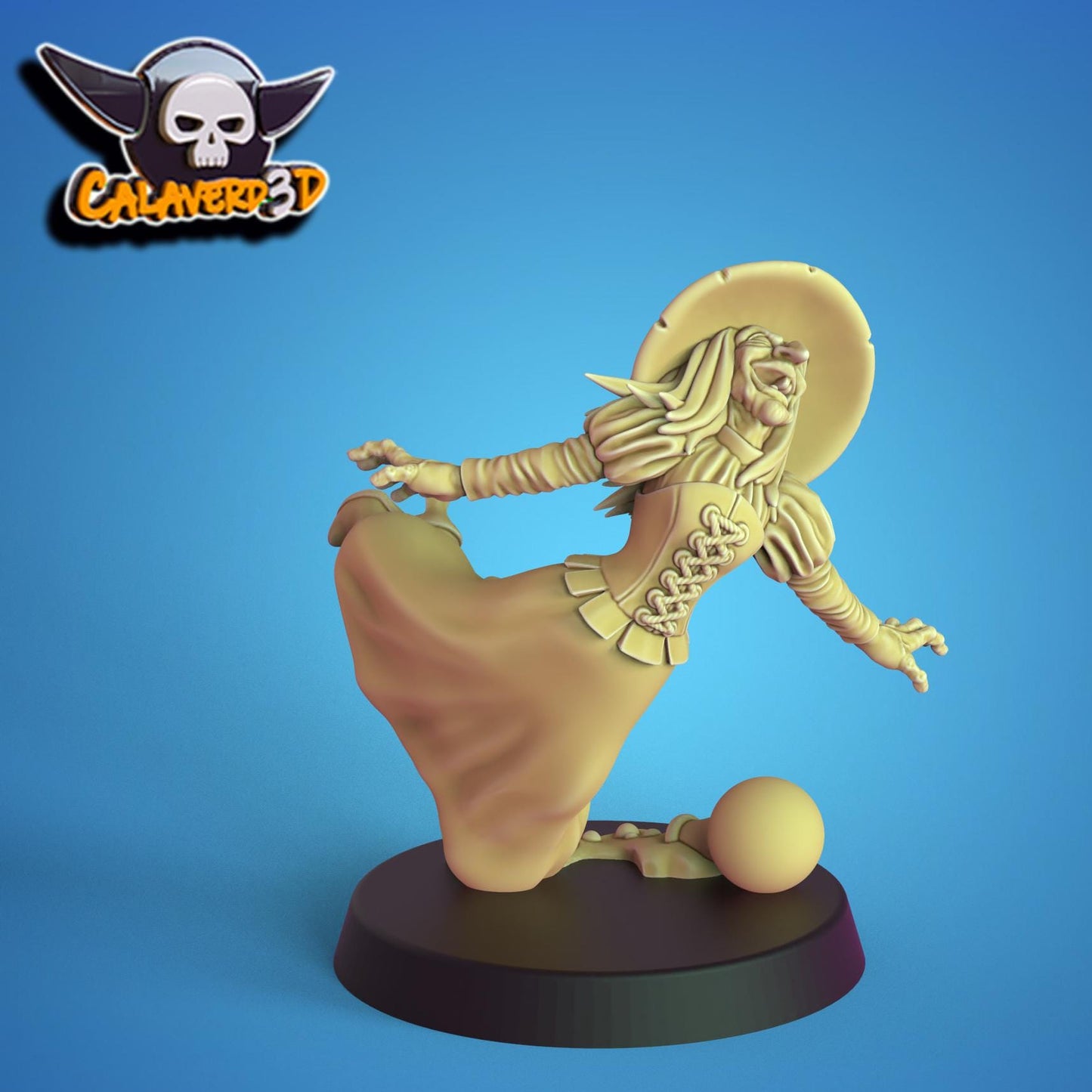 Halloween Witches Fantasy Football Team | Calaverd3D | UNPAINTED Miniature in Resin
