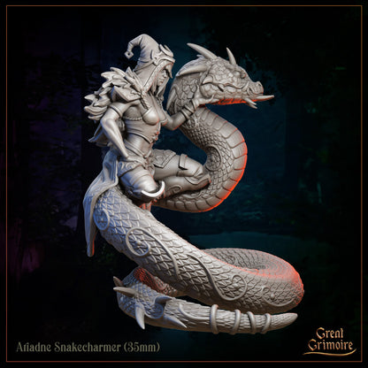 Ariadne Snakecharmer | Great Grimoire | UNPAINTED Miniature in Resin