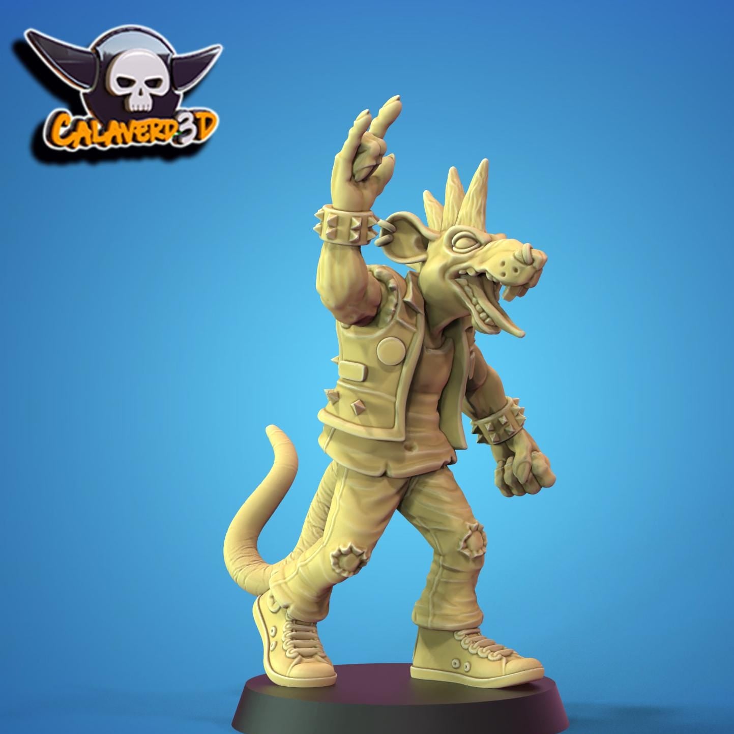 Punk Rats Fantasy Football Team | Calaverd3D | UNPAINTED Miniature in Resin