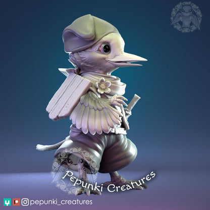 Hornero/Woodpecker Bird | Pepunki Creatures | UNPAINTED Miniature in Resin