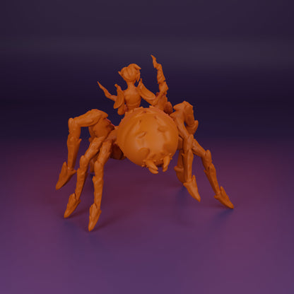 Eri'vondril, Drider Assassin | Spider Woman | Lavender Devilry | UNPAINTED Miniature in Resin
