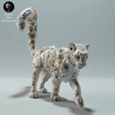 Snow Leopard | Animal Den Miniatures | UNPAINTED Miniature in Resin