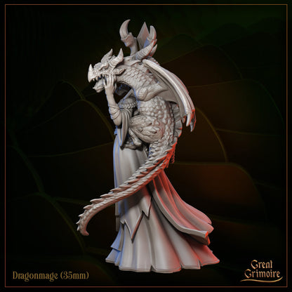 Dragonmage | Great Grimoire | UNPAINTED Miniature in Resin