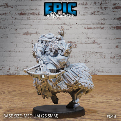 Goat Centaur Dwarf Set | Dwarven Warrior Hybrid | Capricentaur | Epic Miniatures | UNPAINTED Miniature in Resin