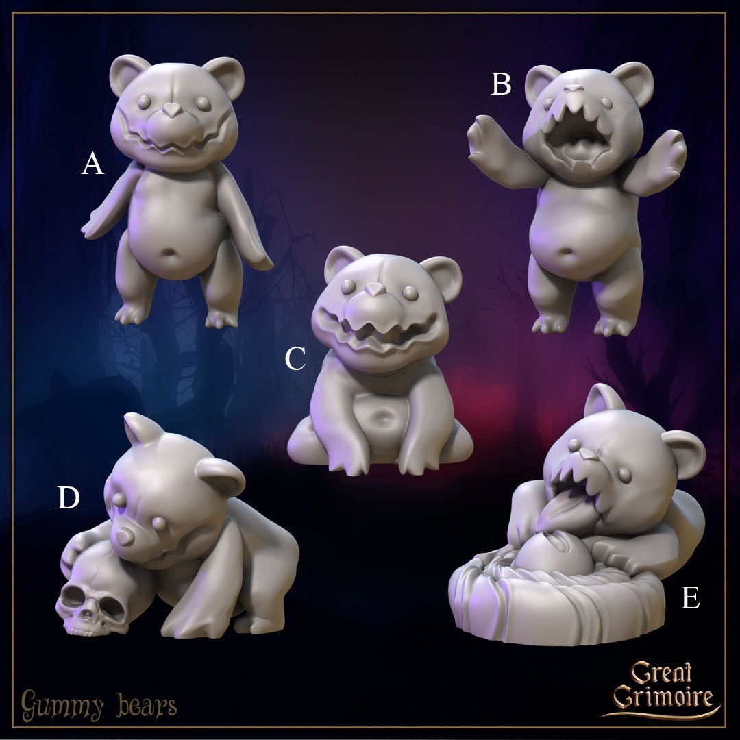 Gummy Bears | Great Grimoire | UNPAINTED Miniature in Resin