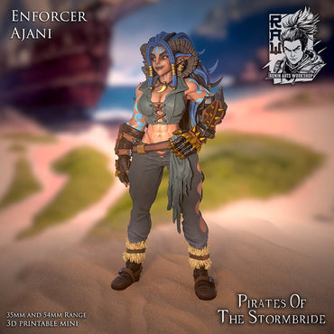 Pirate Brawler Ajani | Ronin Arts Workshop | UNPAINTED Miniature in Resin