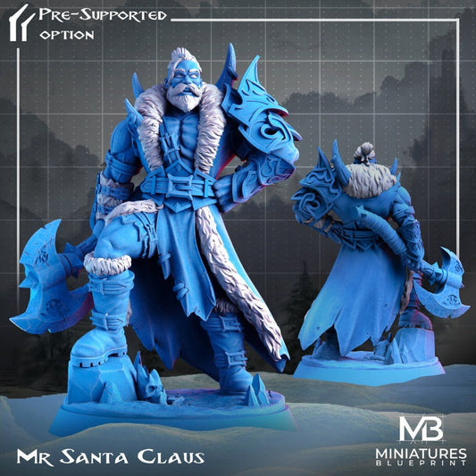 Mr. & Mrs. Santa Claus | Miniatures Blueprint | UNPAINTED Miniature in Resin
