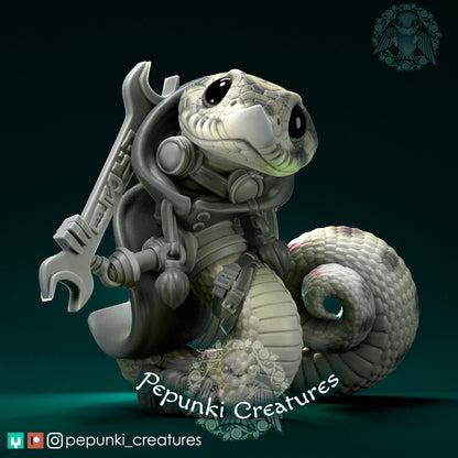 Hognose Snake | Pepunki Creatures | UNPAINTED Miniature in Resin
