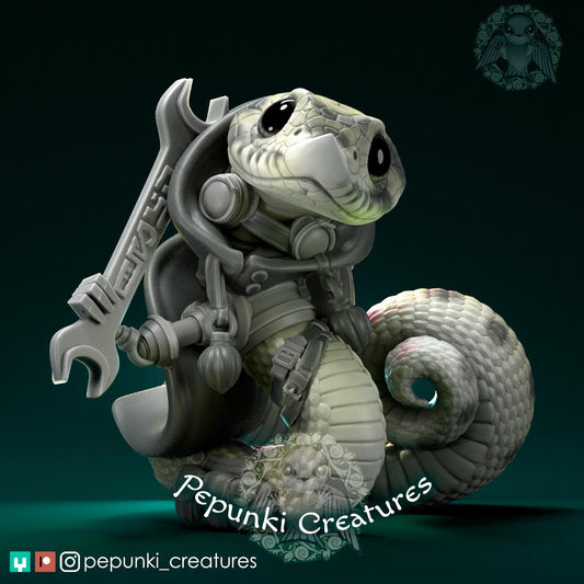 Hognose Snake | Pepunki Creatures | UNPAINTED Miniature in Resin