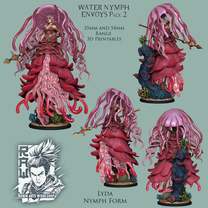 Lyda The Conjurer | Dual Form (Mermaid) | Ronin Arts Workshop | UNPAINTED Miniature in Resin