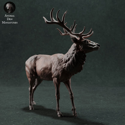 Red Deer Stag | Animal Den Miniatures | UNPAINTED Miniature in Resin