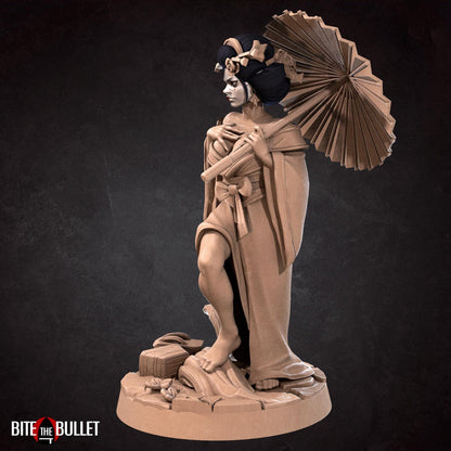 Higanbana, the Venomous Geisha (Human) | Bite the Bullet | UNPAINTED Miniature in Resin