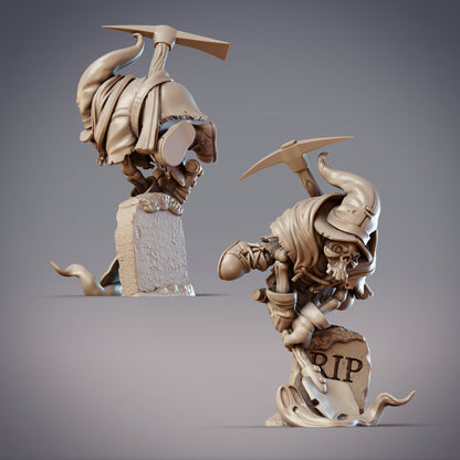Skeleton Gravedigger Minion | CobraMode | UNPAINTED Miniature in Resin