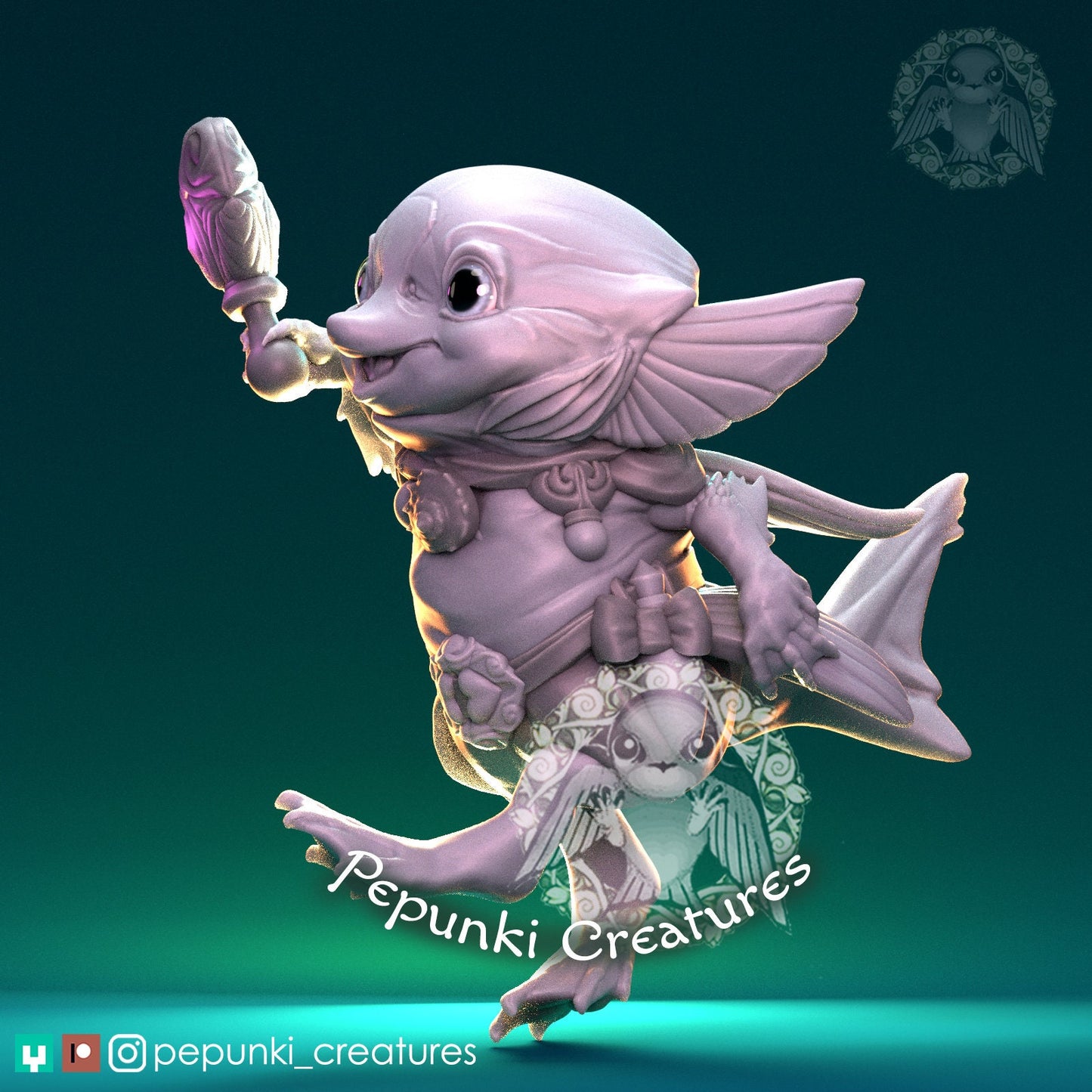 Josephino Little Sea Creature | Pepunki Creatures | UNPAINTED Miniature in Resin