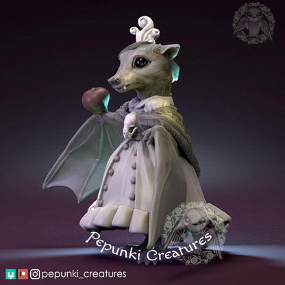 Fruit Bat Lady | Pepunki Creatures | UNPAINTED Miniature in Resin