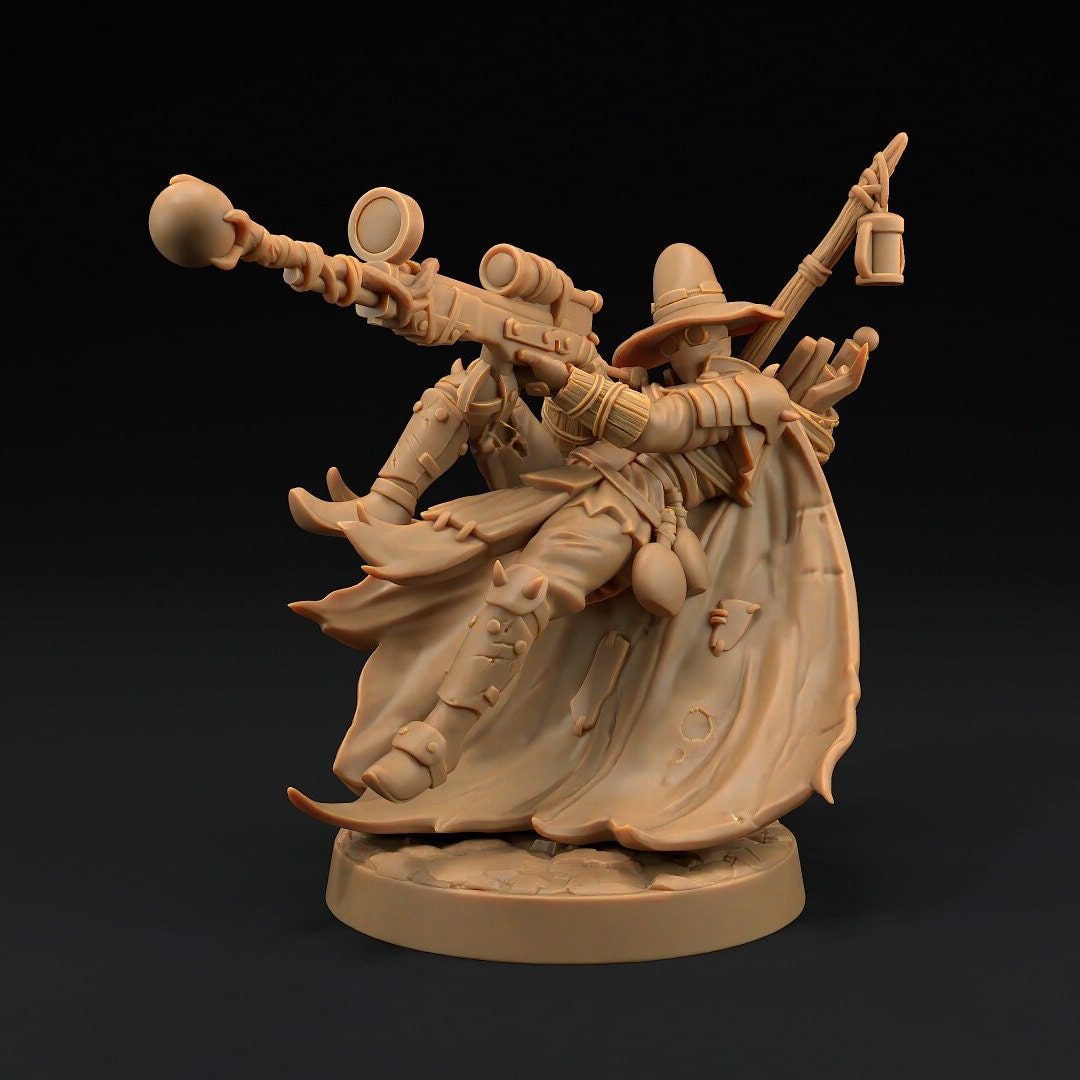 Olo, Gun Mage | Scrap Slap Goblin Tribes | Dragon Trappers Lodge | UNPAINTED Miniature in Resin