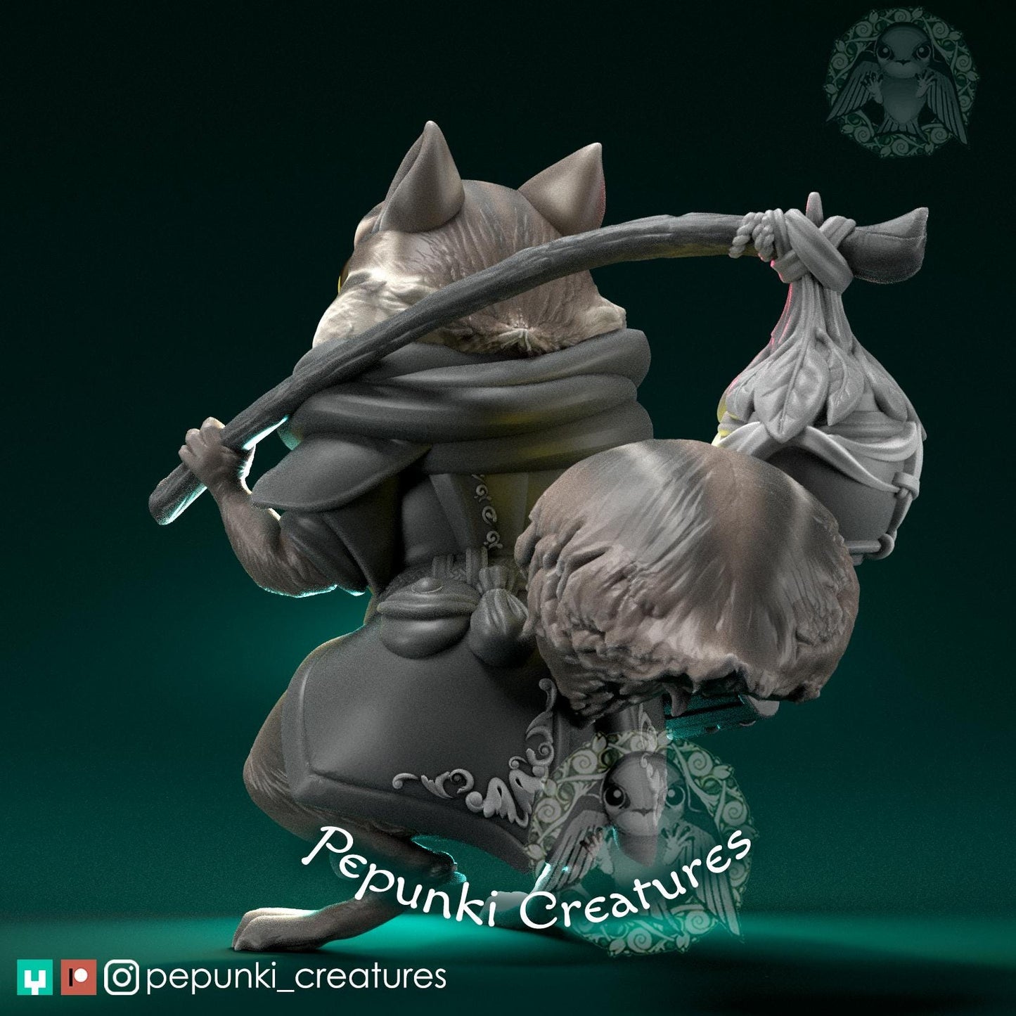 Chipmunk Ranger | Pepunki Creatures | UNPAINTED Miniature in Resin