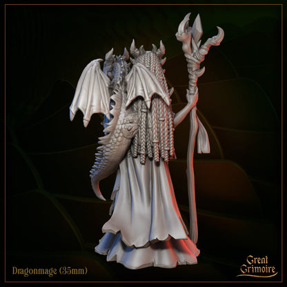 Dragonmage | Great Grimoire | UNPAINTED Miniature in Resin