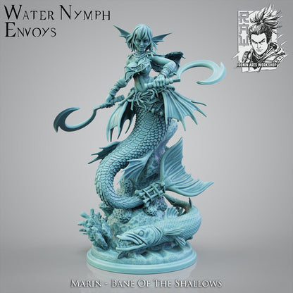 Marin, Shapeshifting Mermaid Infiltrator | Ronin Arts Workshop | UNPAINTED Miniature in Resin