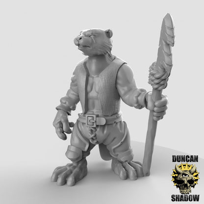 Band of Otter Spearmen (Set of 3) - Duncan Shadow