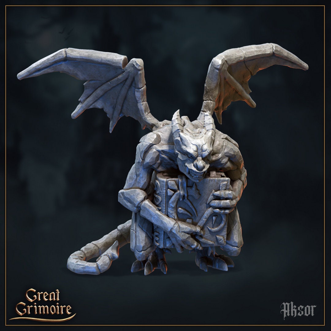 Gargoyles (5 poses) | Great Grimoire | UNPAINTED Miniature in Resin