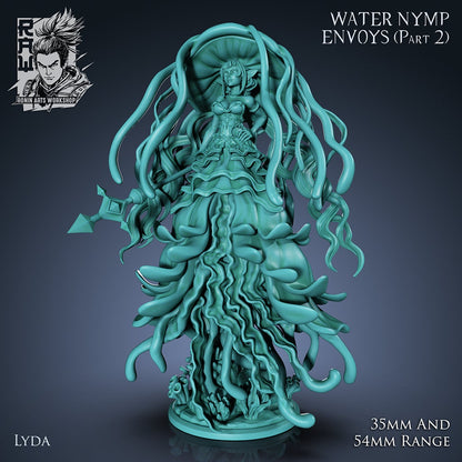 Lyda The Conjurer | Dual Form (Mermaid) | Ronin Arts Workshop | UNPAINTED Miniature in Resin