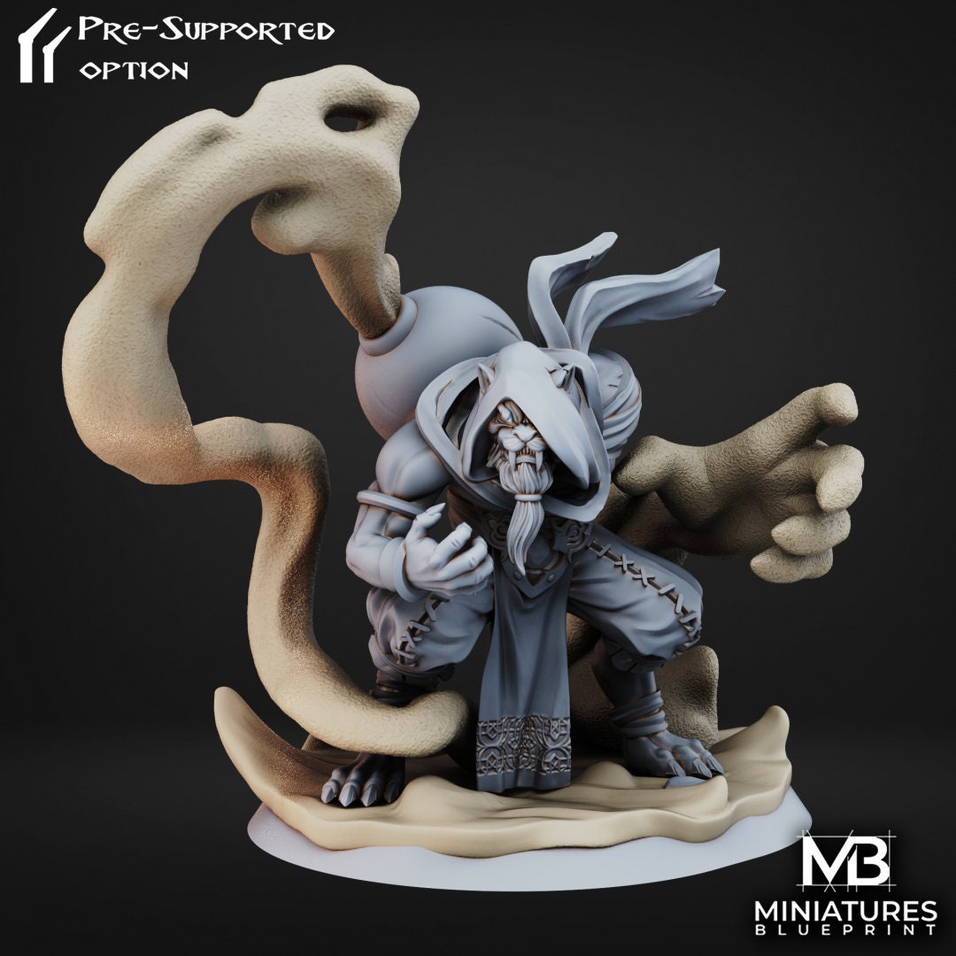 Leonin Warriors (3 versions) | Miniatures Blueprint | UNPAINTED Miniature in Resin