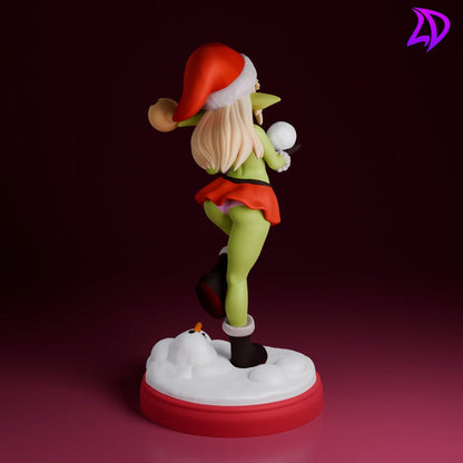 Cheerful Cherie, Christmas Joybringer (2 versions, 1 NSFW) | Lavender Devilry | UNPAINTED Miniature in Resin