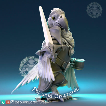 Macaw Pirate Bird | Pepunki Creatures | UNPAINTED Miniature in Resin