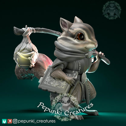 Chipmunk Ranger | Pepunki Creatures | UNPAINTED Miniature in Resin