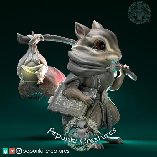 Chipmunk Ranger | Pepunki Creatures | UNPAINTED Miniature in Resin