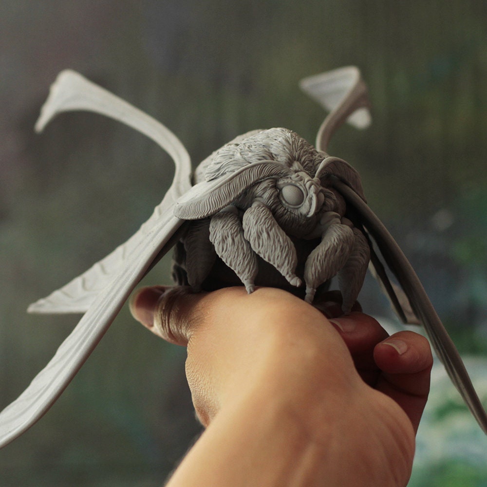 Giant Moth and Mothfolk Tamer | Eacles and Imperialis, Fidelium Shaman and Citheronia | CobraMode | UNPAINTED Miniature in Resin