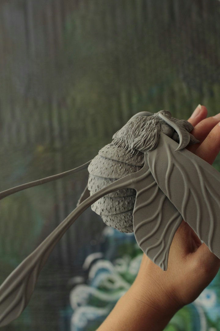 Giant Moth and Mothfolk Tamer | Eacles and Imperialis, Fidelium Shaman and Citheronia | CobraMode | UNPAINTED Miniature in Resin